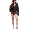 Mooli Cropped Leather Jacket