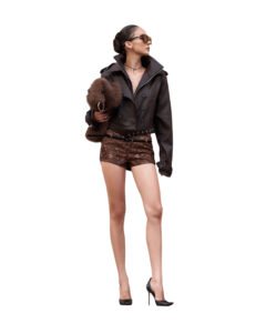 Mooli Cropped Leather Jacket